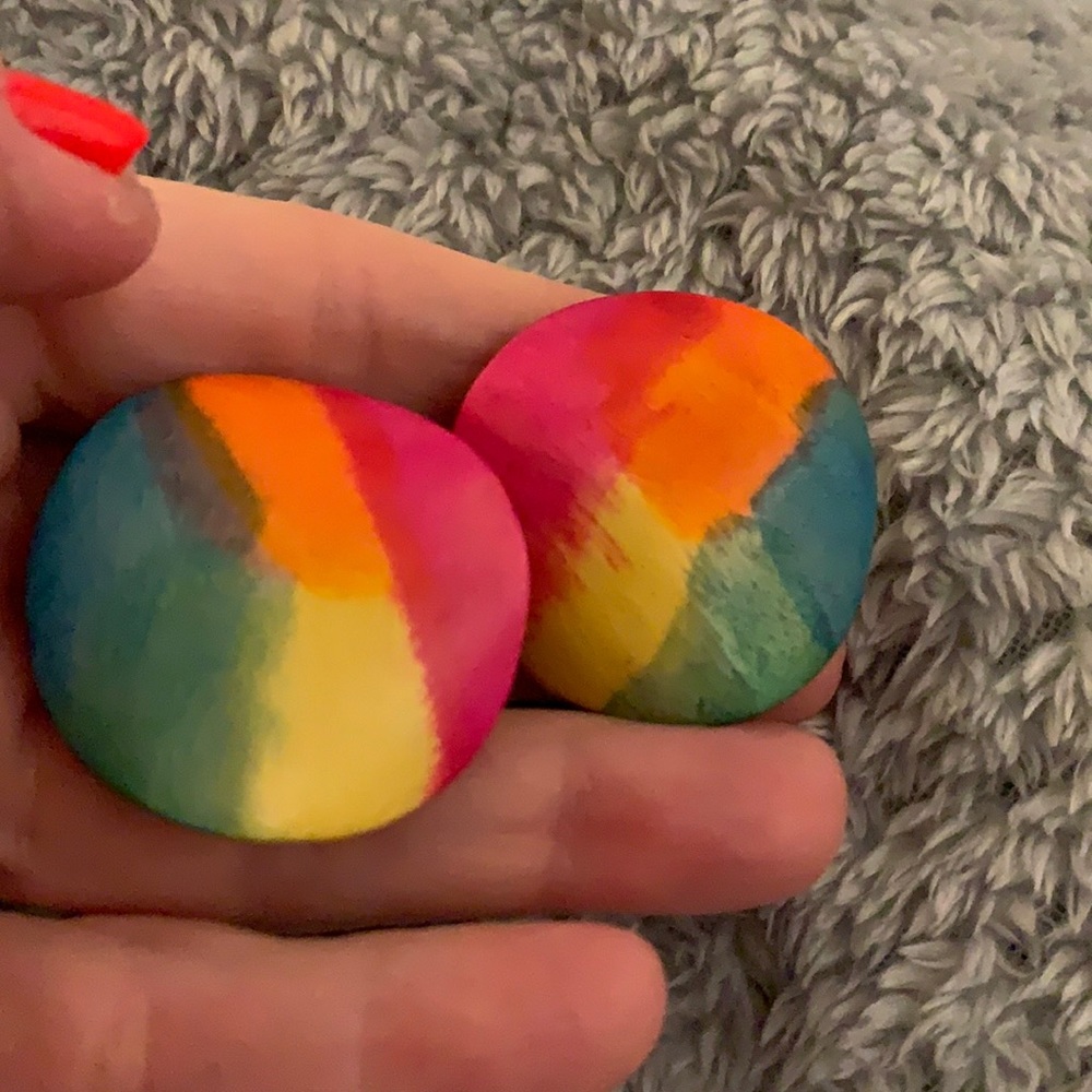 Vintage Statement Clips Unsigned - image 1